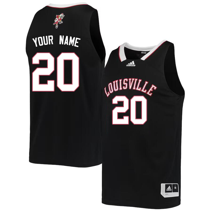 Custom Louisville Cardinals Name And Number College Basketball Jerseys Stitched-Black